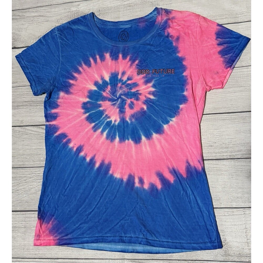 Odd Future T Shirt Womens Medium Pink Blue Tie Dye Pro Tour LA Donut Graphic
